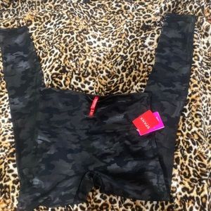 Spanx Camo Faux Leather Leggings